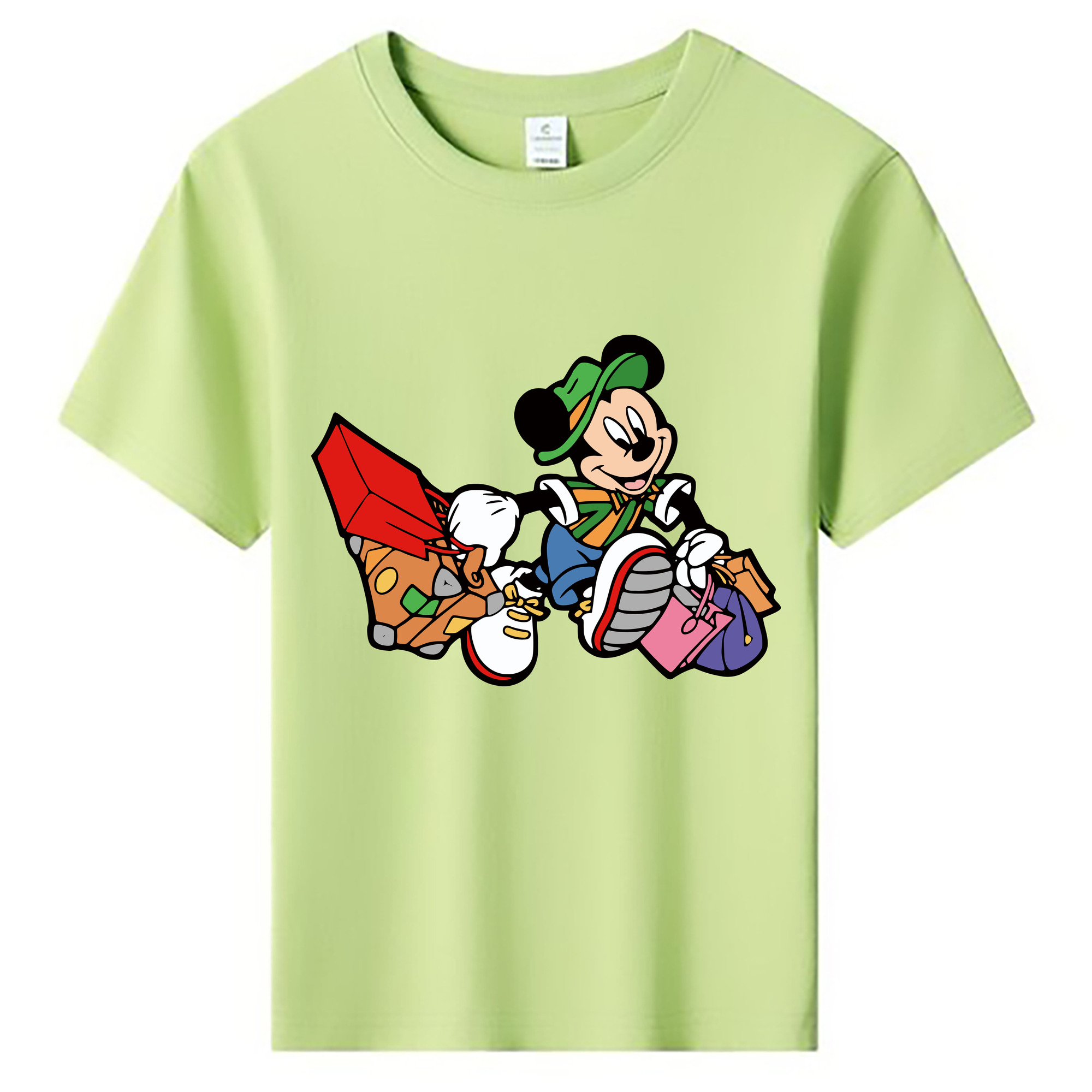 ミッキーマウス Mickey Mouse 綿100％キッズTシャツ（フロントプリント）